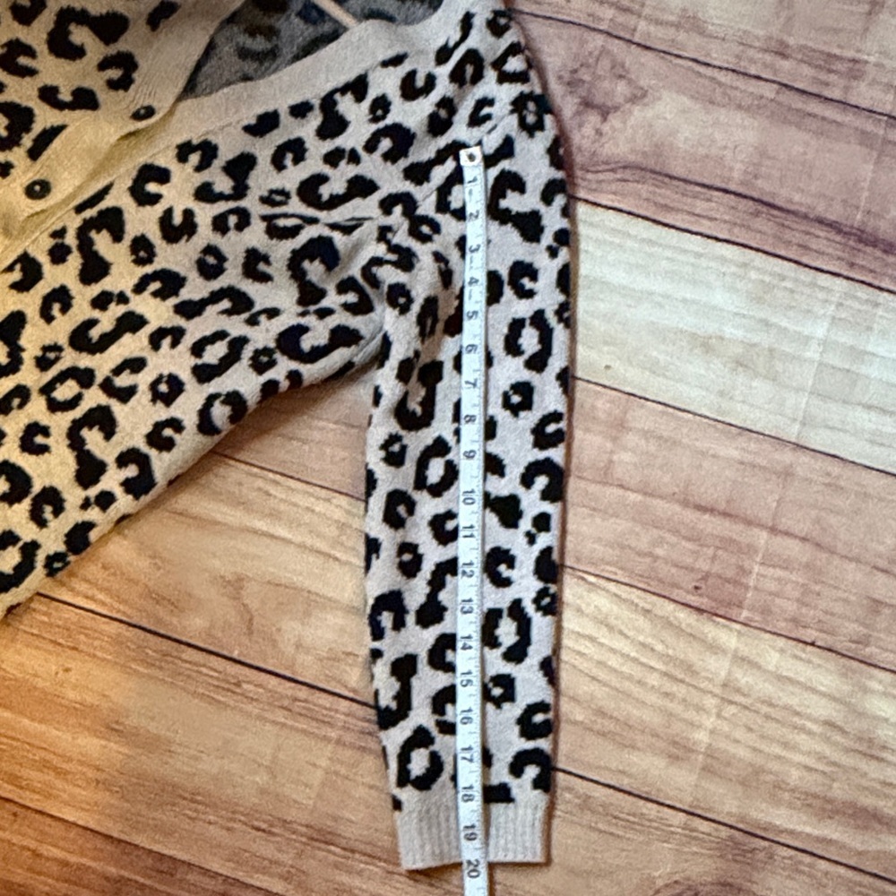 J. Jill Black and Cream Leopard Cardigan - Picture 10 of 10